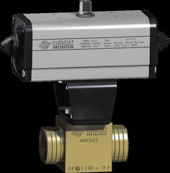 1.3.2 BALL VALVES > - NON SELF-LUBRICATING MEDIA - ALTA CICLICITÀ HIGH CICLICITY FLUIDI NON AUTO-LUBRIFICANTI NON SELF-LUBRICATING MEDIA ACCIAIO AL CARBONIO CARBON STEEL CON ATTUATORE WITH ACTUATOR N