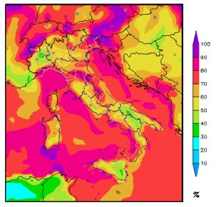 relativa Situazione: Tempo più instabile con rovesci e qualche temporale sul Triveneto e sull'emilia Romagna, poi anche
