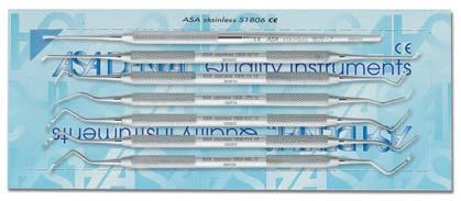 Curettes e scalers Curettes and scalers S1806 Serie da 7 pezzi. Set of 7.