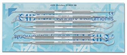 Curettes e scalers Curettes and scalers S1809 Serie da 7 pezzi. Set of 7. 1809-1 Fig.