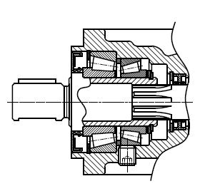 SUPPORTI INTEGRATI INBOARD BEARINGS TIPO 1 - TYPE 1 Supporto integrato con cuscinetto singolo Integrated bearing support with single ball bearing TIPO 2 - TYPE 2 Supporto integrato con doppio