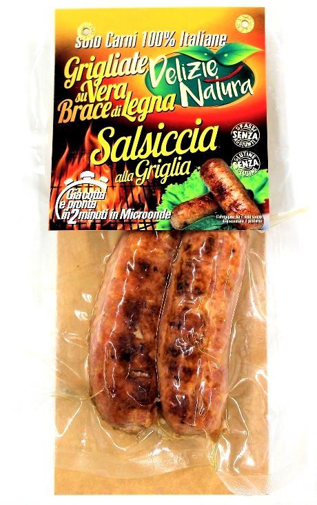 Salsiccia alla Griglia Descrizione prodotto Caratteristiche del prodotto Confezionamento Ingredienti Allergeni Tipologia prodotto Conservazione Shelf Life Salsiccia di suino italiano dal gusto