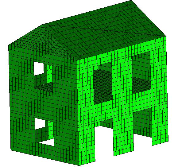 Simulazione numerica dell edificio Analisi pushover con programma ad elementi finite Diana 9.