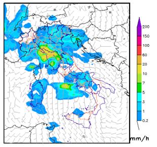 Occidentale al suolo Pressione Precipitazione