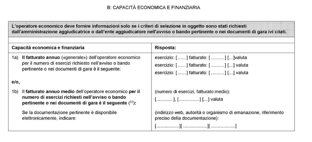 2) capacità economica e finanziaria (art.