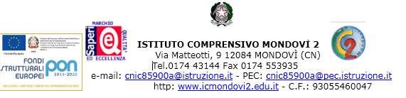 Istituto Comprnsivo Mondovì 2 DOCUMENTO DI IST