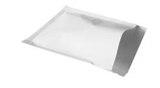 antigrasso bianco Sacchetto in carta antigrasso saldato su tre lati ideale per tranci di pizza, panini etc. La tipologia della carta evita qualsiasi fuoriuscita di liquidi o grassi.