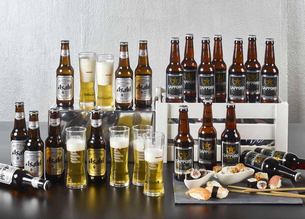 27. BIRRA GIAPPONESE A) CONFEZIONE ASAHI Cassetta legno, 8 Bt Birra Asahi 0,33, 6