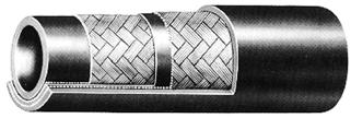 Tubo da spellare 2 trecce di acciaio - DIN 20022-2ST - (SAE 100 R2/A) Tubo interno: Gomma sintetica estrusa senza giunzione con spessore uniforme.