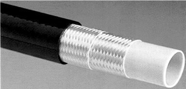 Tubo per aspirazione - SAE 100 R4 Tubo interno: Gomma sintetica estrusa senza giunzione con spessore uniforme. Rinforzo: Una treccia tessile con inserita una spirale in acciaio.
