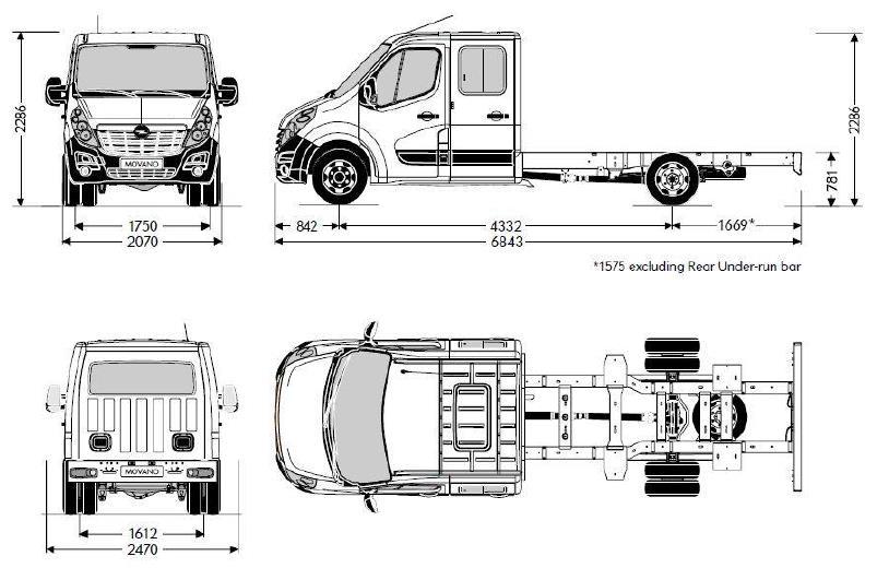 MOVANO DIMENSIONI Esclusa la traversa