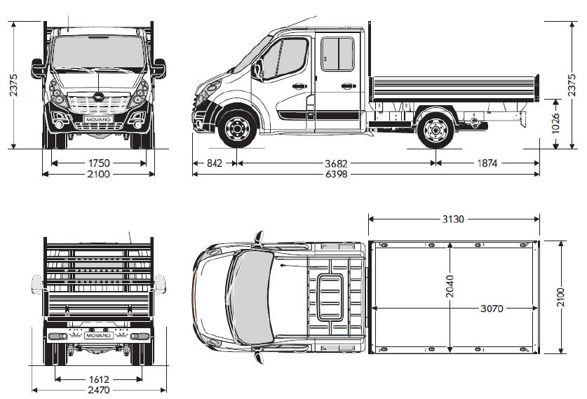 MOVANO DIMENSIONI Doppia