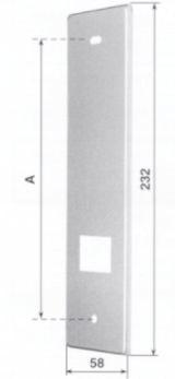 157 165 184 206 Avvolgitore UNI zincato Placca per avvolgitore UNI Materiale A Placca inox Placca alluminio anod.