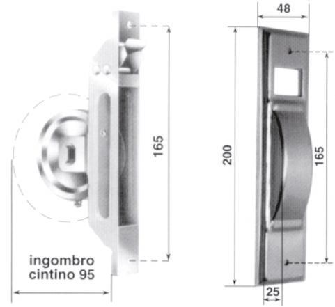 Placca all. anod. argento 83PS5A Placca all. anod. bronzo 83PS5 Placca all.