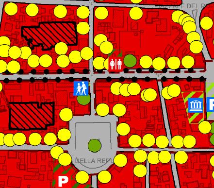 dell incrocio con Via Roma, in quanto l area indicata come sede stradale, identificata al Catasto al Foglio 5 Mappale