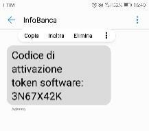 PRIMO ACCESSO (Attivazione) Enrollment Software Token TS100S (solo da App Mobile) Eseguendo il primo accesso dall APP (dopo aver inserito le credenziali) il sistema invierà all utente una CODICE