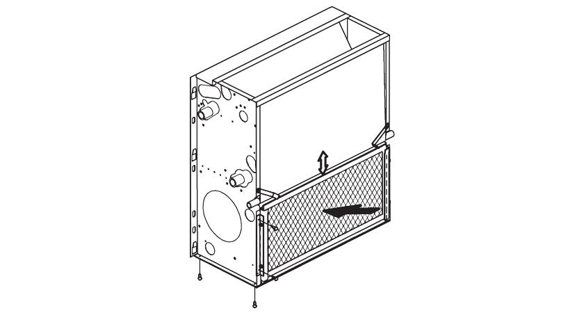 SCR Scarico condensa con tubo in PVC rigido ad innesto rapido Favorisce il regolare deflusso della condensa evitando la formazione di avvallamenti.