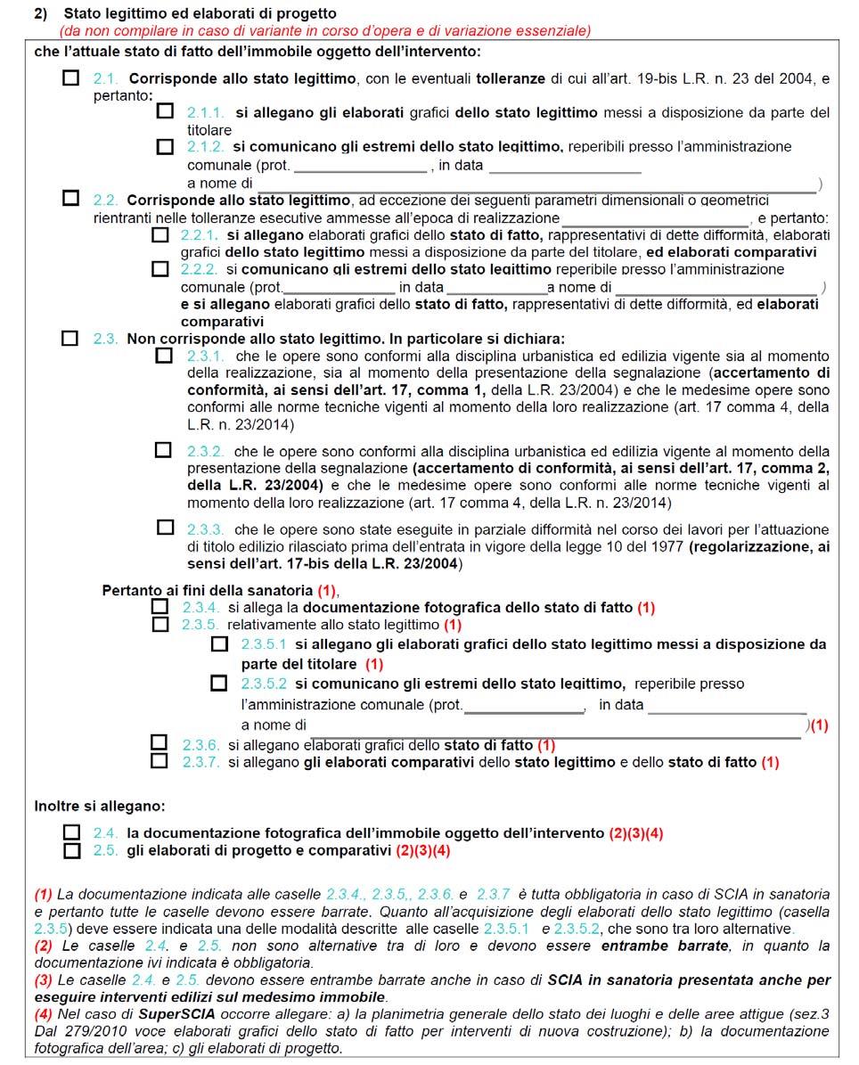 4 MODULO ASSEVERAZIONE SCIA: 1. Quadro 1) Tipologia di intervento e descrizione sintetica delle opere.