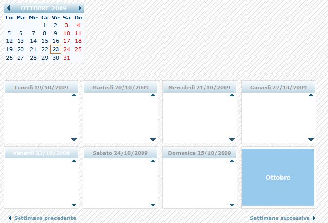 Agenda corsi In questa funzione puoi trovare il calendario delle attività didattiche a cui