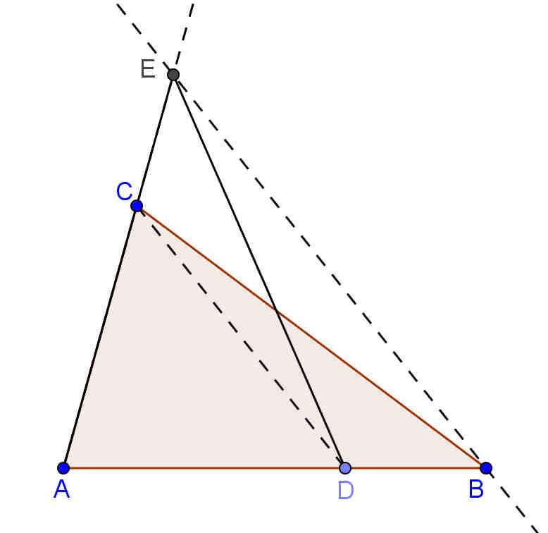 9) Dato un triangolo ABC costruisci un triangolo equivalente di base assegnata b. Suggerimento Riporta su AB un segmento D con C.