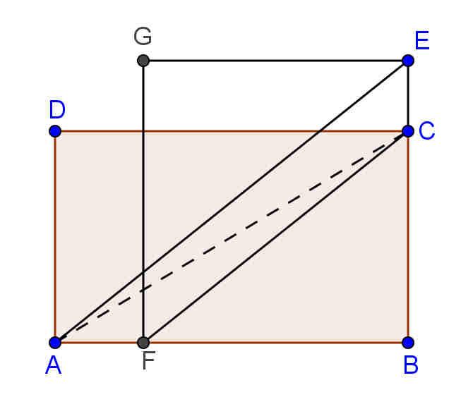 . 10) Dato un rettangolo ABCD, costruire un rettangolo equivalente avente un lato assegnato h.