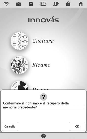 REGOLAZIONI DURANTE IL RICAMO c Montre il telio per ricmo e premere.