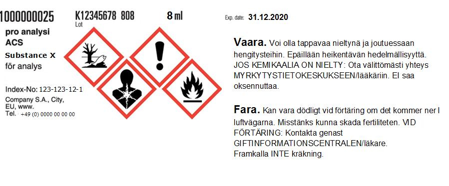 76 Versione 4.0 - marzo 2019 di pericolo e i consigli di prudenza relativi a queste classi e categorie di pericolo sono stati mantenuti.