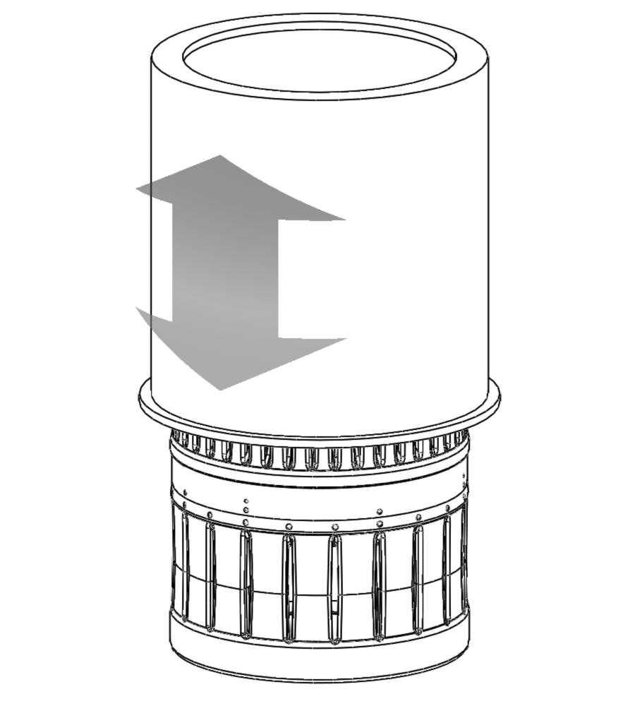 11. Rimuovere il nucleo e il tubo dall interno della camicia come illustrato nella Figura 15 sottostante. NOTA: Si raccomanda l uso di una pressa idraulica per la rimozione e l installazione del tubo.