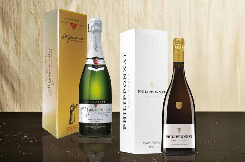 Champagne Brut Blanc de Blanc Gobillard Uvaggio: 100% Chardonnay; Alcool: 12,50% Vol. Freschezza, finezza, eleganza e leggerezza caratterizzano questo champagne.