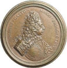 D: D: Busto corazzato a destra con lunga parrucca riccioluta e mantello di pelliccia drappeggiato sulla spalla sinistra. VT 238 VT 206 691. MEDAGLIE ITALIANE. MANFREDI MALASPINA (1720-1787). OPUS: A.