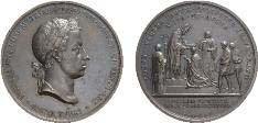 Martini 1470 723. MEDAGLIE ITALIANE. MILANO. FERDINANDO I (1835-1848). Medaglia 1838 per l'incoronazione. Bronzo, 61,70 gr, 52 mm, FDC. Opus: L.