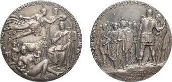 50 ANNIVERSARIO UNITà ITALIA OPUS: CASTIGLIONI-CAPPUCCIO Bronzo, 780 gr, 119,5 mm. Lievissimi colpetti, migliore di SPL. Molto Rara.