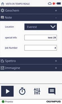 Figura 2-14 Nota opzionale nella vista in tempo reale Per forzare la modifica delle note durante l analisi 1.