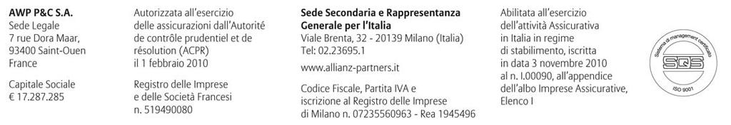 Inviare anche successivamente (a titolo esemplificativo e non limitativo): documentazione attestante il legame tra l Assicurato e l eventuale altro soggetto che ha determinato la rinuncia;