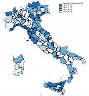 EYESREG - GIORNALE DI SCIENZE REGIONALI Per calcolare la perdita di valore aggiunto provinciale è necessario rapportare la perdita di valore aggiunto nei settori sospesi al valore aggiunto