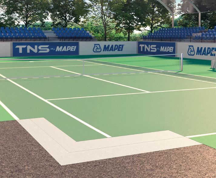 MAPECOAT TNS BINDER Sistema multistrato a base di resine acriliche in dispersione acquosa modulabili con l aggiunta in cantiere di cariche selezionate per la realizzazione di campi da tennis ad uso