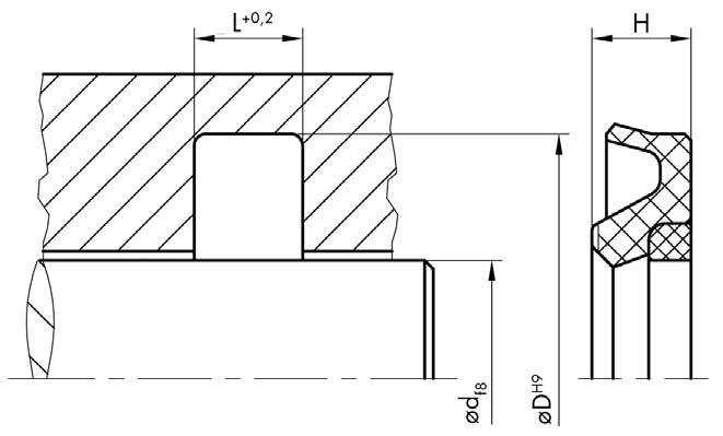 SNI 72 Famiglia prodotto Guarnizione per stelo Forma costruttiva NI Guarnizione a labbro asimmetrica con labbro principale sul diametro interno Numero profilo 72 Dati caratteristici E singolo effetto