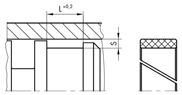 FB 05 Famiglia prodotto Anelli guida Forma costruttiva Striscia guida Numero profilo 05 Materiale Resina fenolica fibra sintetica/ptfe HG 00 0301 Max.