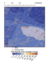 Inoltre l analisi delle correlazioni tra gli andamenti simulati da Lapmod nei diversi punti di campionamento, conferma la bontà della scelta dei Siti di prelievo precedentemente effettuata mediante