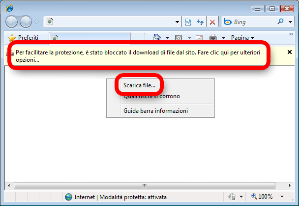 Passaggio 4 Può accadere che Internet Explorer blocchi il download del programma.