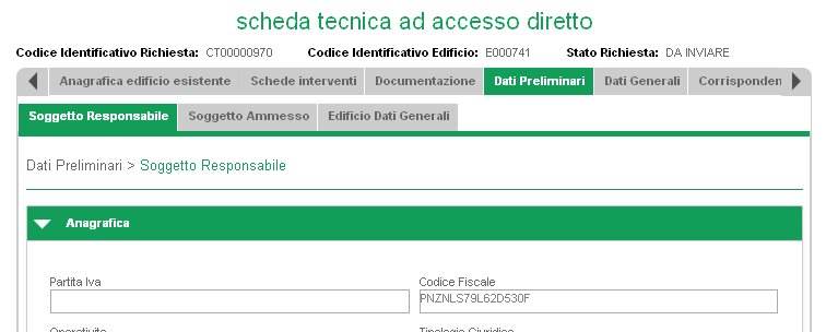 4.3 Riepilogo dei dati Una volta inseriti i dati e la documentazione richiesta sarà ora possibile verificare i dati immessi,