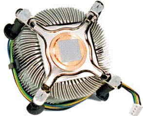 L unità di raffreddamento fornita con la CPU, che consiste di un dissipatore con ventola integrata.