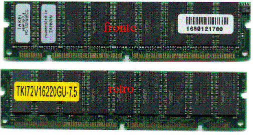 I SIMM (Single IMM, 72 pin, la fila di connettori si trova da un lato della scheda) sono stati eliminati nella progettazione delle motherboard attuali, i segnali dei contatti dorati su ciascuna
