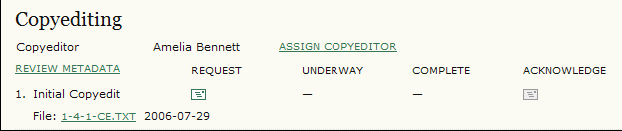 Figura 135: Richiesta di prestampa (copyediting) Il caporedattore revisionerà quindi il documento e terrà corrispondenza con l autore.