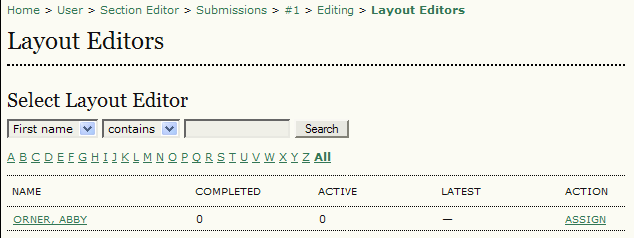 Figura 138: Assegnare al Curatore della grafica (Layout editor) Si utilizza il link Assegna per assegnare loro l articolo.