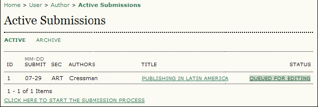 Prestampa (copyediting) Una volta che la propria submission viene accettata, una copia sarà rinviata per la prestampa.