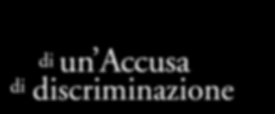 discriminazione Ai sensi della