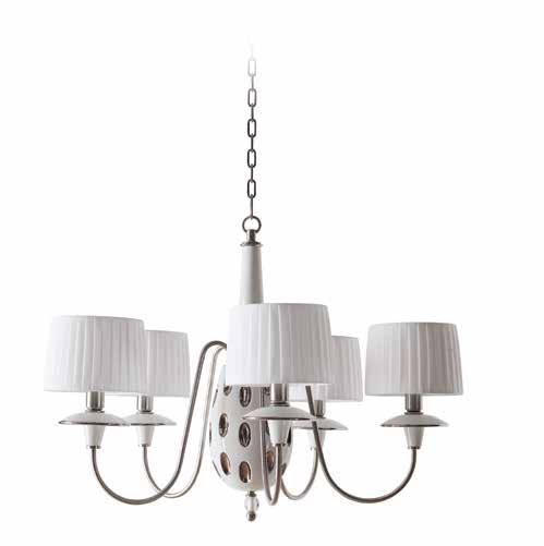 5639/3 adario bianco oro white gold chandelier E14 3 x 60w h. 52 x L.