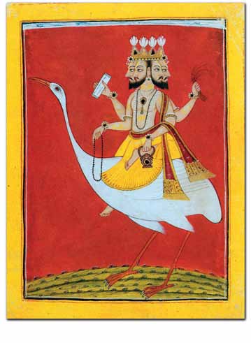 120 RICCARDO PECCI Il dio Brahma a cavallo dell oca.