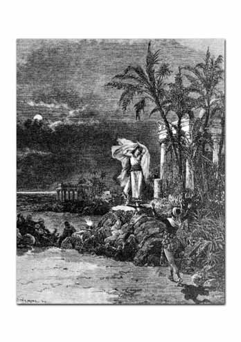 «OUI, C EST ELLE» 87 Antonio Bonamore (1845-1907), Tavola disegnata in occasione della prima rappresentazione italiana di Les pêcheur de perles (Milano,